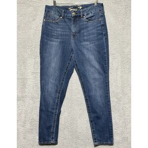 Seven7‎ Womens 16 Tummyless High Rise Comfortable Stretch Skinny Blue Jean